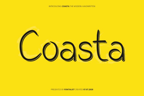 Coasta: A Sweet Handwritten Typeface for Modern Web Design