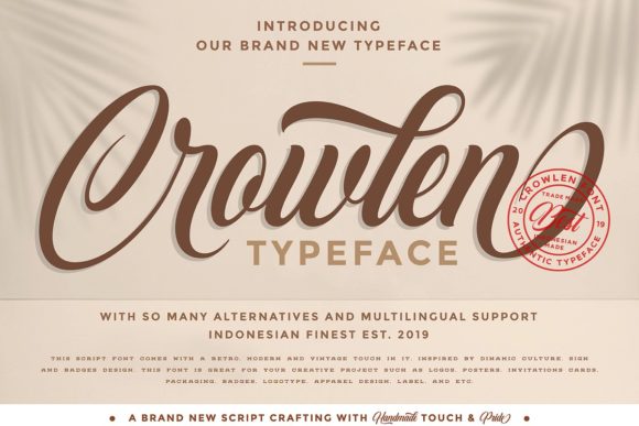 Crowlen Typeface Review: A Charming Script for Modern Branding