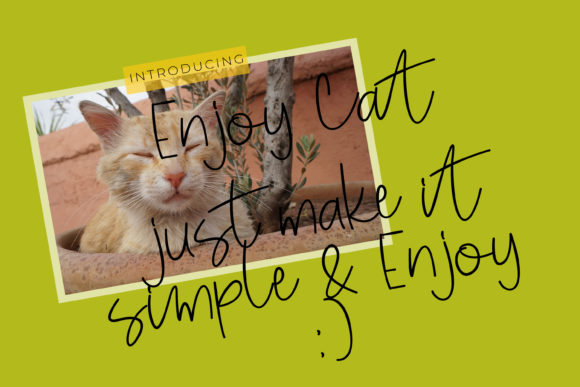 Enjoy Cat: A Relaxed Script Typeface for Modern Editorial Design