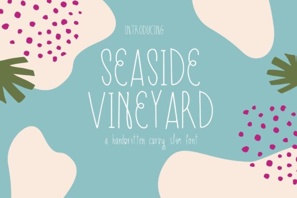 Seaside Vineyard: The Handwritten Font for Effortless Brand Elegance